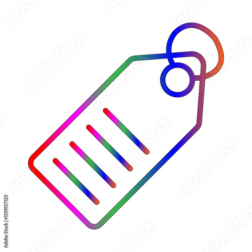 Tag line gradient icon