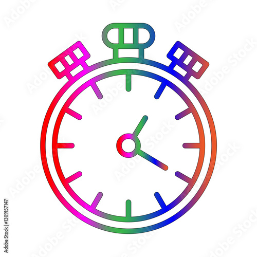 Stopwatch line gradient icon