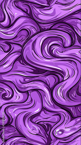 Abstract swirling purple patterns creating a fluid and vibrant background for design use