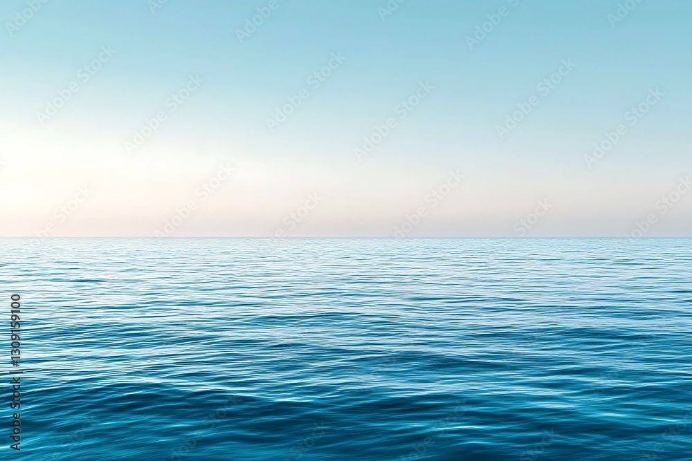 custom made wallpaper toronto digitalSerene Ocean Horizon - A Peaceful Blue Landscape