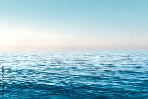 Wallpaper Mural Serene Ocean Horizon - A Peaceful Blue Landscape Torontodigital.ca