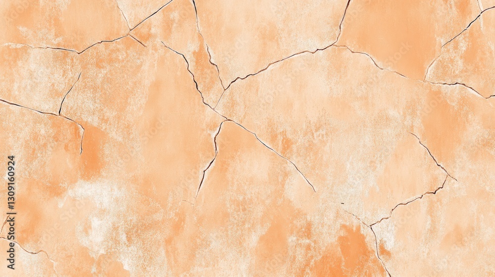 Fototapeta premium Abstract Peach Crackle Texture Background