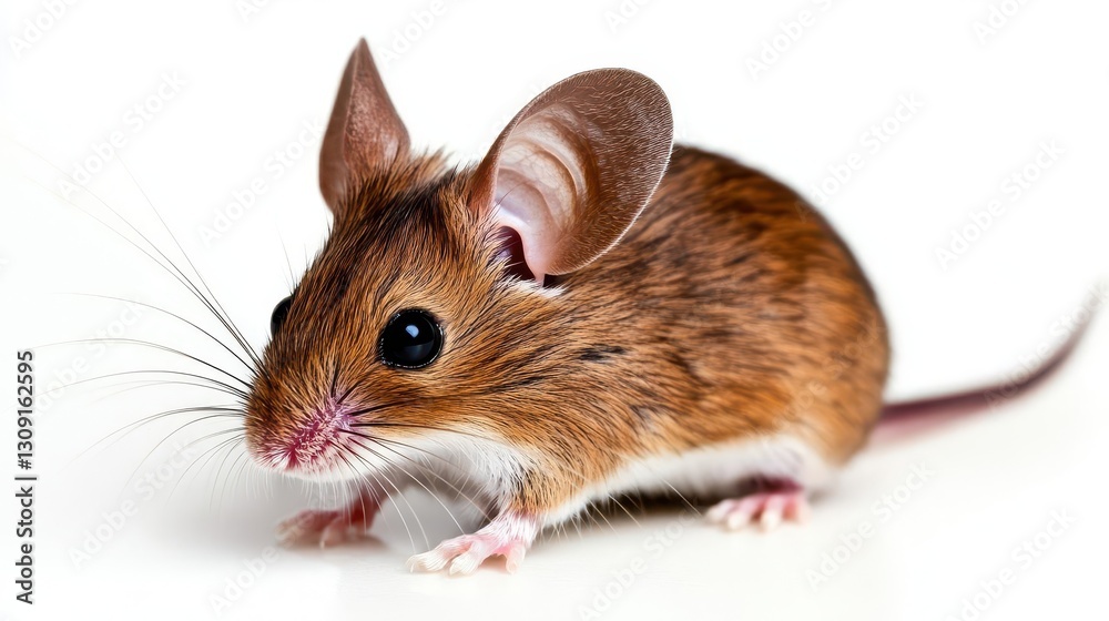 Photo of an edgy field mouse on a white background, with no shadow Photo of an edgy field mouse on a white background, with no shadow
