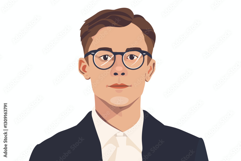 AI-generated man in formal attire illustration AI-generated man in formal attire illustration