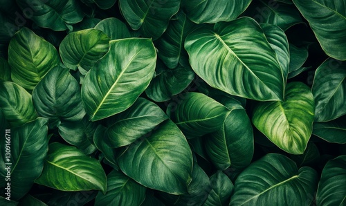 Wallpaper Mural Nature of green leaf in garden at summer. Natural green leaves plants using as spring background cover page greenery environment ecology wallpaper Torontodigital.ca