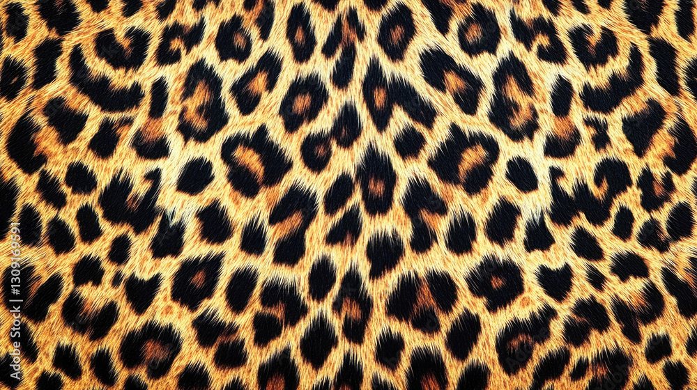 Close-up of vibrant leopard print pattern in natural colors Close-up of vibrant leopard print pattern in natural colors