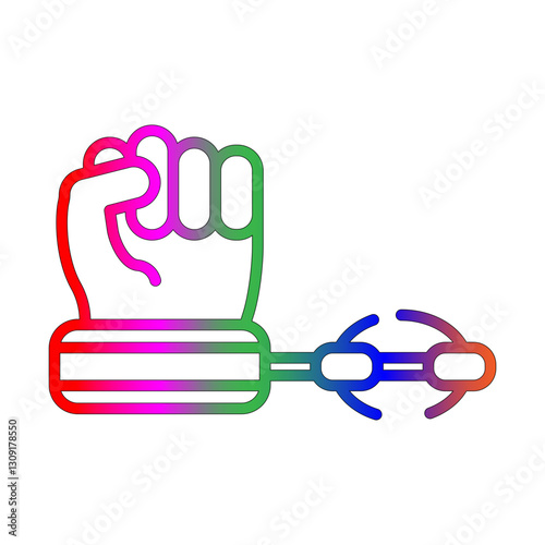 Slavery line gradient icon