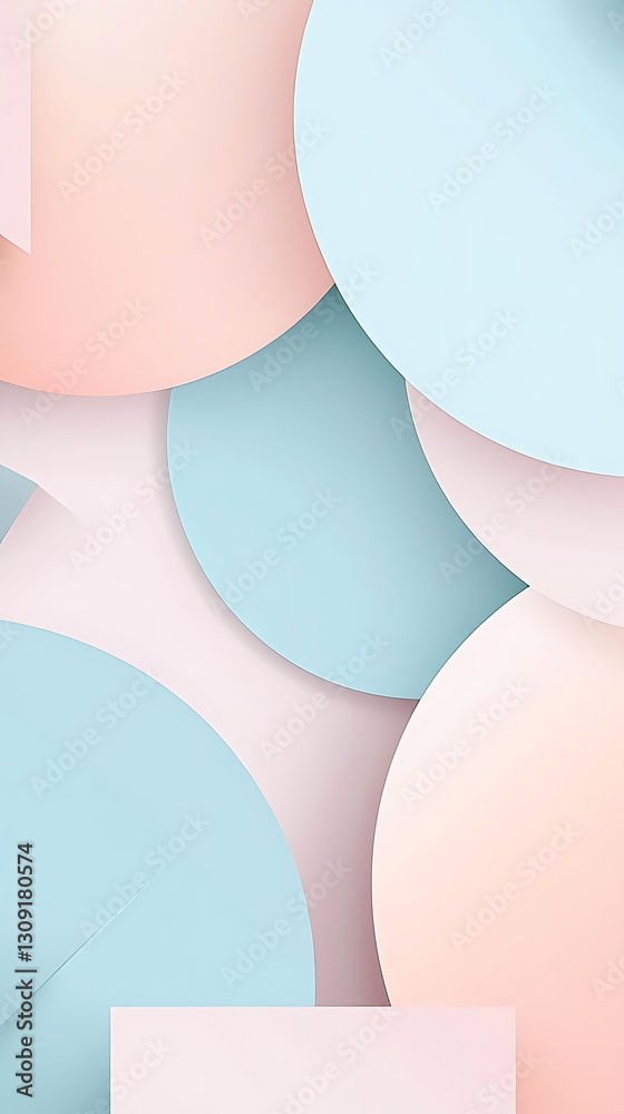 A colorful background with blue, pink and white circles A colorful background with blue, pink and white circles