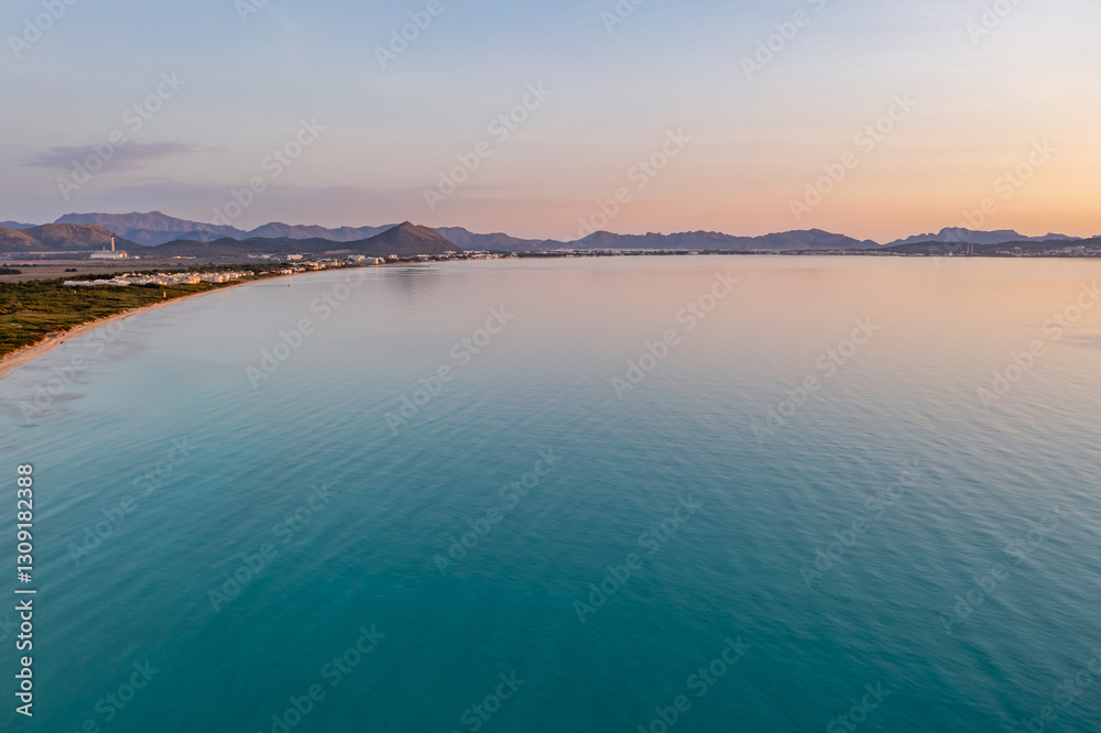 sunset over the sea
