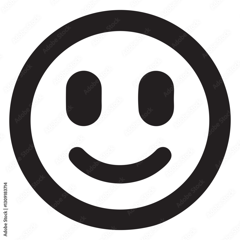 Cheerful smiling face vector icon emoji illustration for positive vibes Cheerful smiling face vector icon emoji illustration for positive vibes