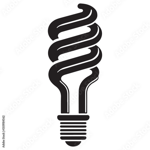 Compact Fluorescent Light Bulb Vector Promoting Energy Efficiency