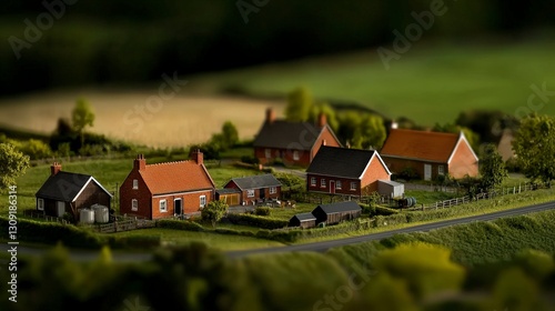 Wallpaper Mural Aerial View of Former Dairy Farm in Essex UK Torontodigital.ca