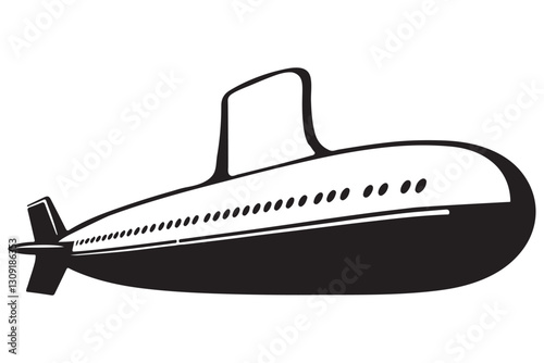 Simple Submarine Illustration for Maritime or Naval Related Designs