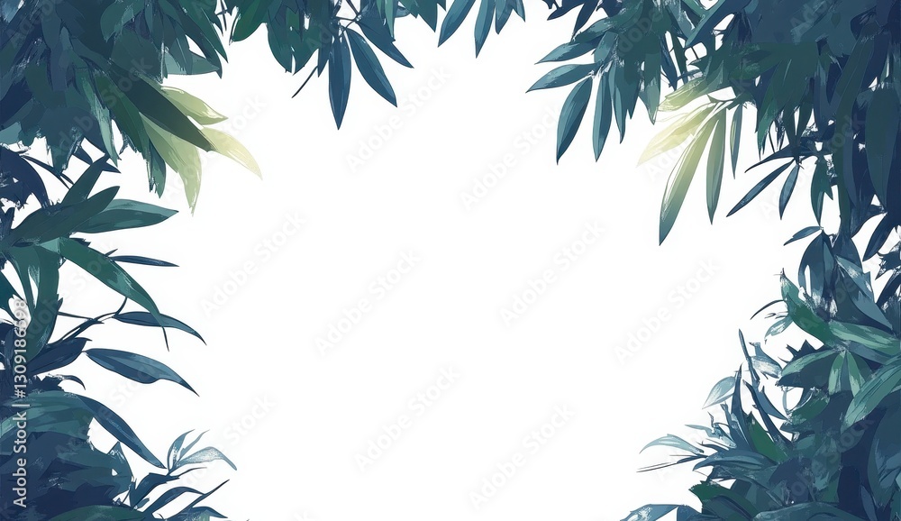 Lush Green Foliage Frame Lush Green Foliage Frame