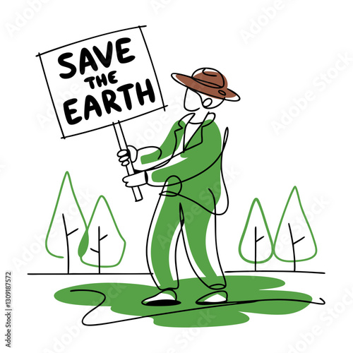 Save the Earth Vector Illustration Environmental Awareness for Posters and Campaigns