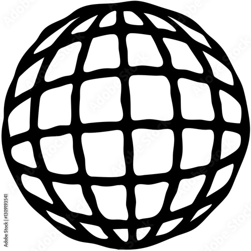 Abstract Globe Wireframe Vector for Design and Decoration