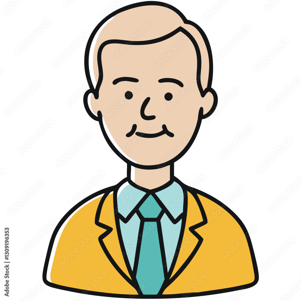 Vector Illustration Businessman Cartoon Character for Digital Design Projects