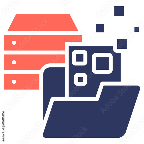 Unstructured Data glyph color icon