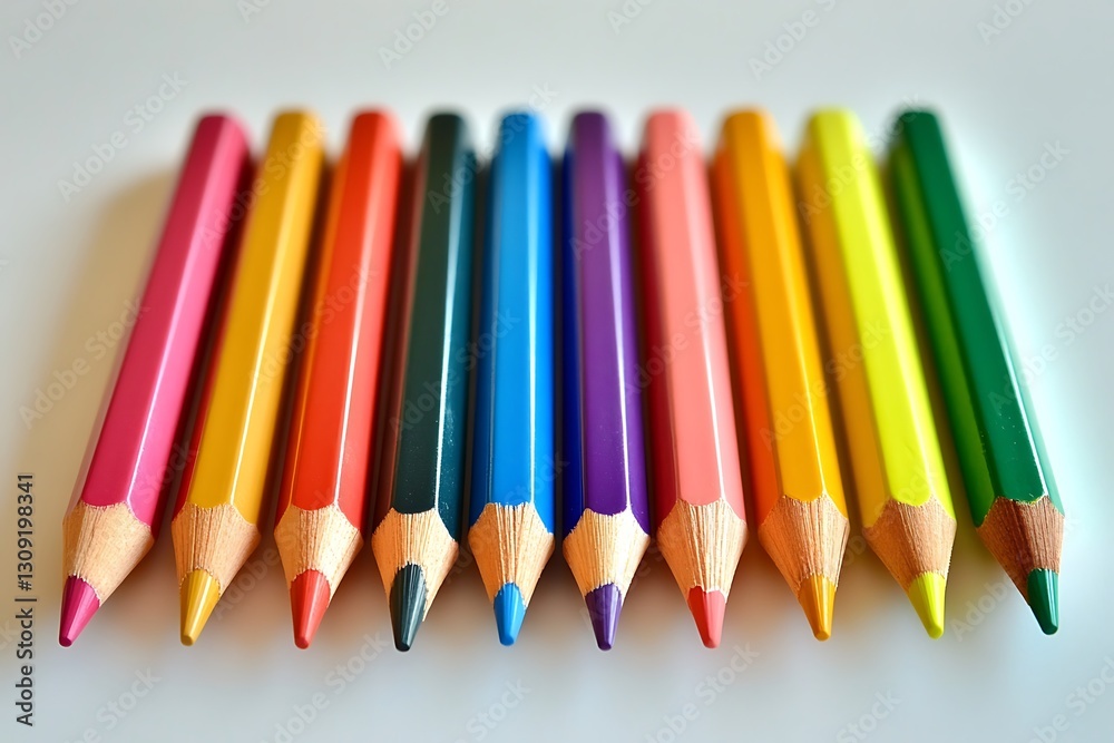 Colorful Pencils in a Row Colorful Pencils in a Row