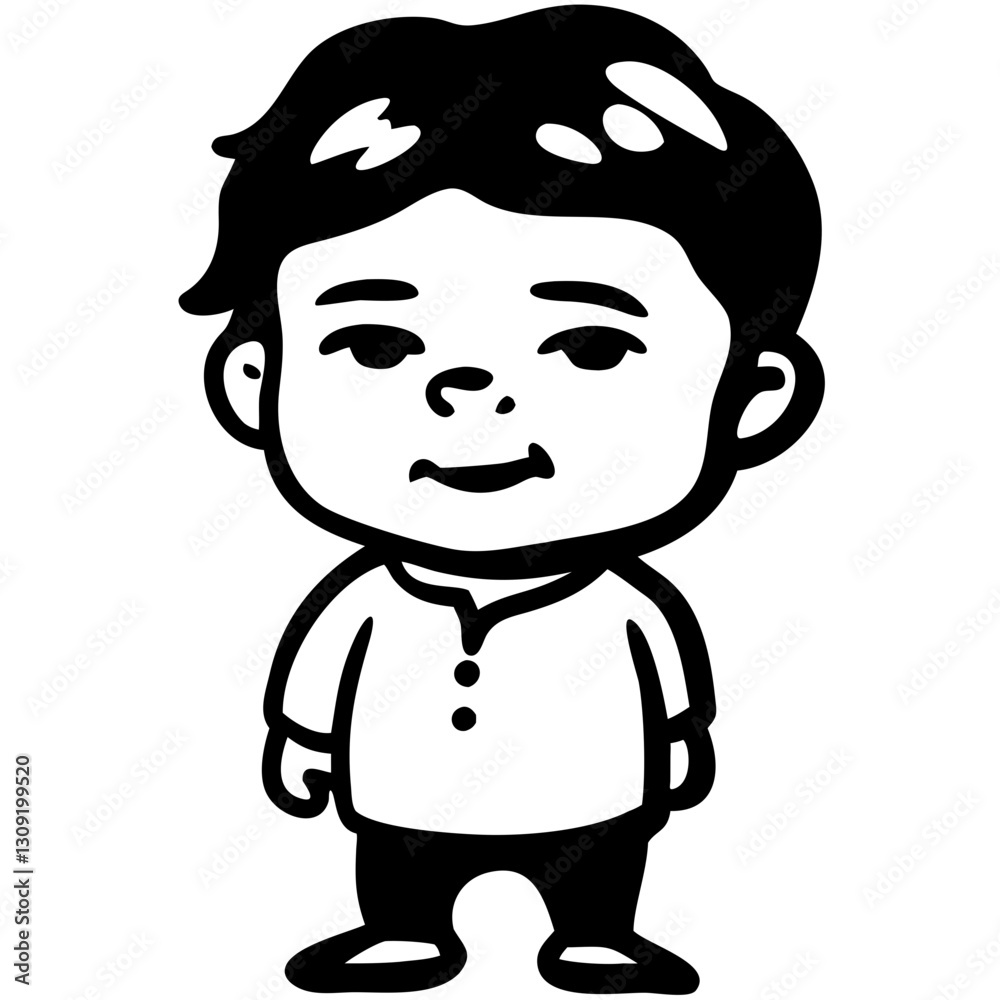 Cute Smiling Boy Vector Illustration for Children's Design Projects Cute Smiling Boy Vector Illustration for Children's Design Projects