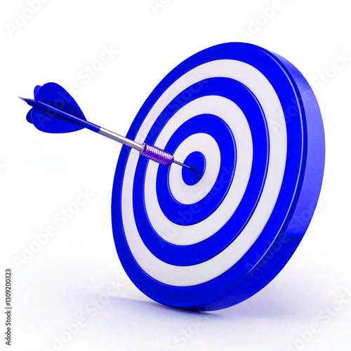 blue dart hitting the target