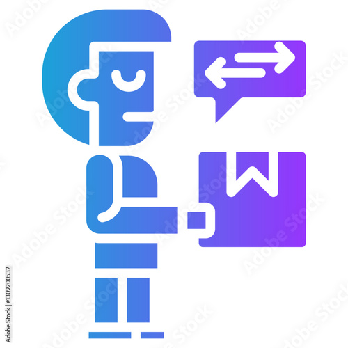 Service Delivery glyph gradient icon
