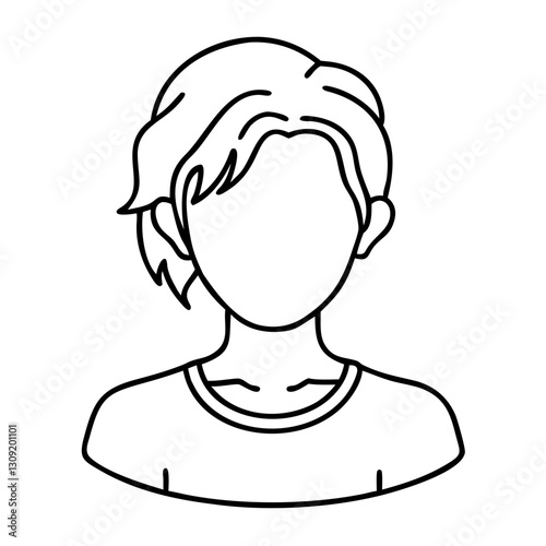 Minimalist Faceless Portrait Vector Art for Design and Symbolism