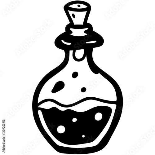 Vintage Potion Bottle Illustration Vector for Crafting and Design Projects