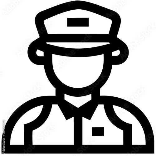 Police Officer Vector Security Illustration for Apps and Graphics