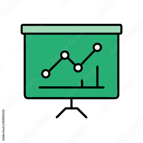Business Growth Chart Presentation Vector for Data Analysis and Marketing