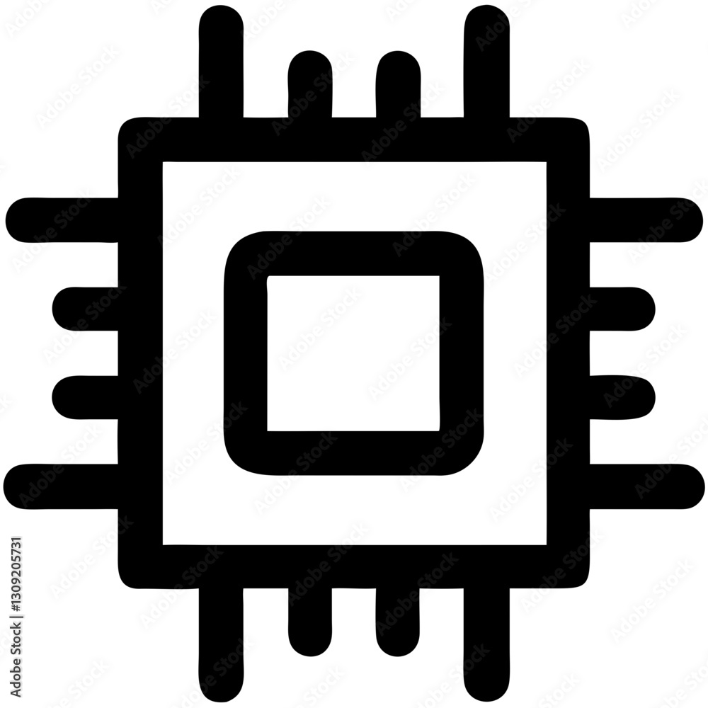 Microchip Vector Illustration for Technology Design and Software Development Microchip Vector Illustration for Technology Design and Software Development
