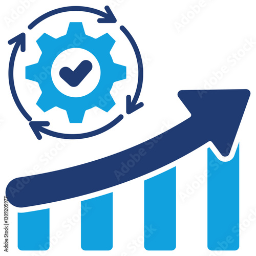 Improve Solid Blue Icon