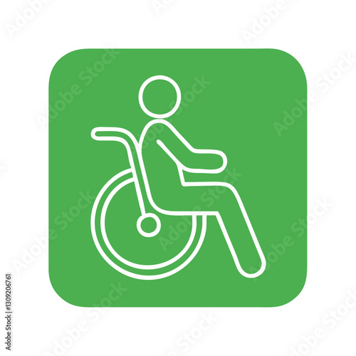 Accessible Wheelchair Symbol Vector for Inclusive Design and Public Spaces