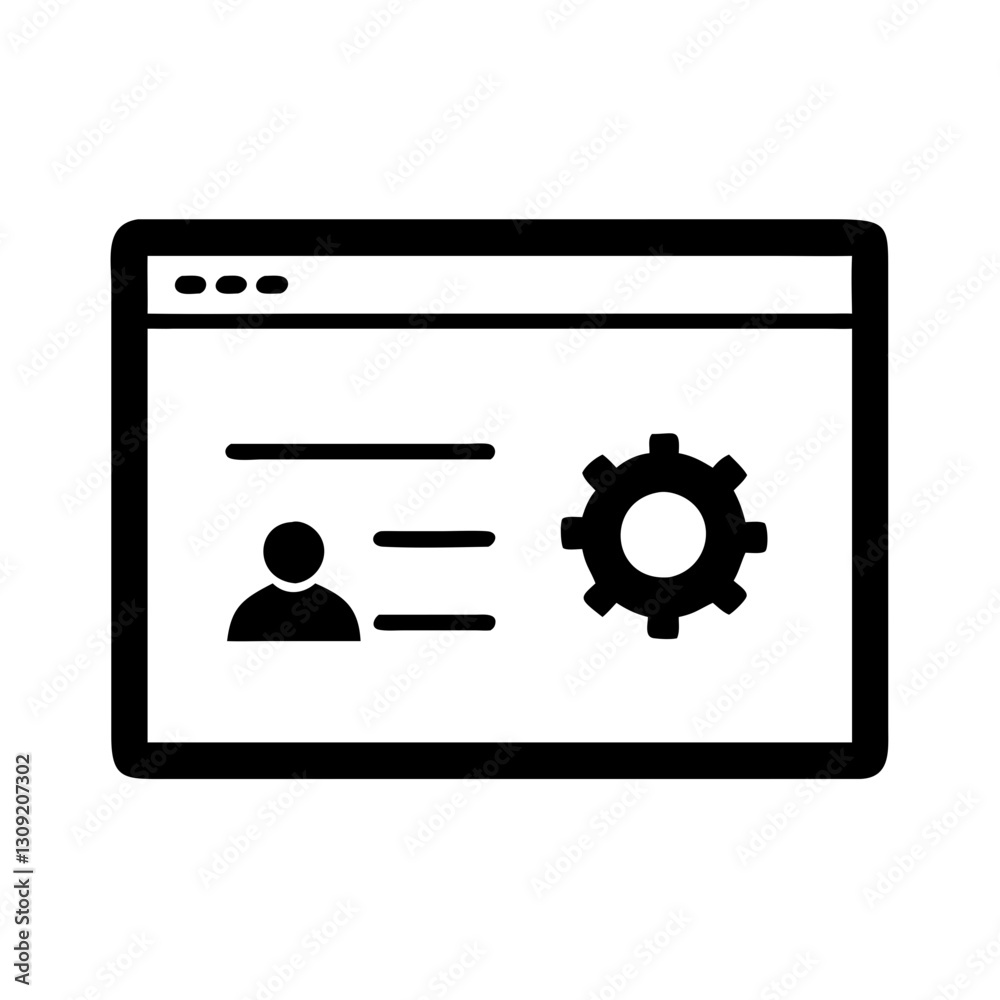 Web Page Interface Settings Vector for Software Development and UI Design Web Page Interface Settings Vector for Software Development and UI Design