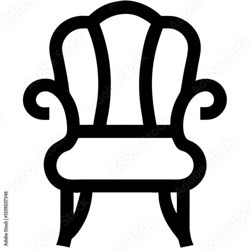 Elegant Vintage Armchair for Interior Design and Decoration Projects