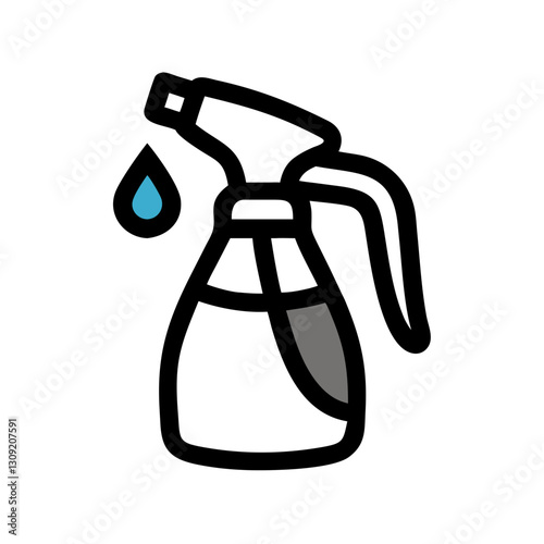 Vector Illustration Spray Bottle for Cleaning and Gardening Applications