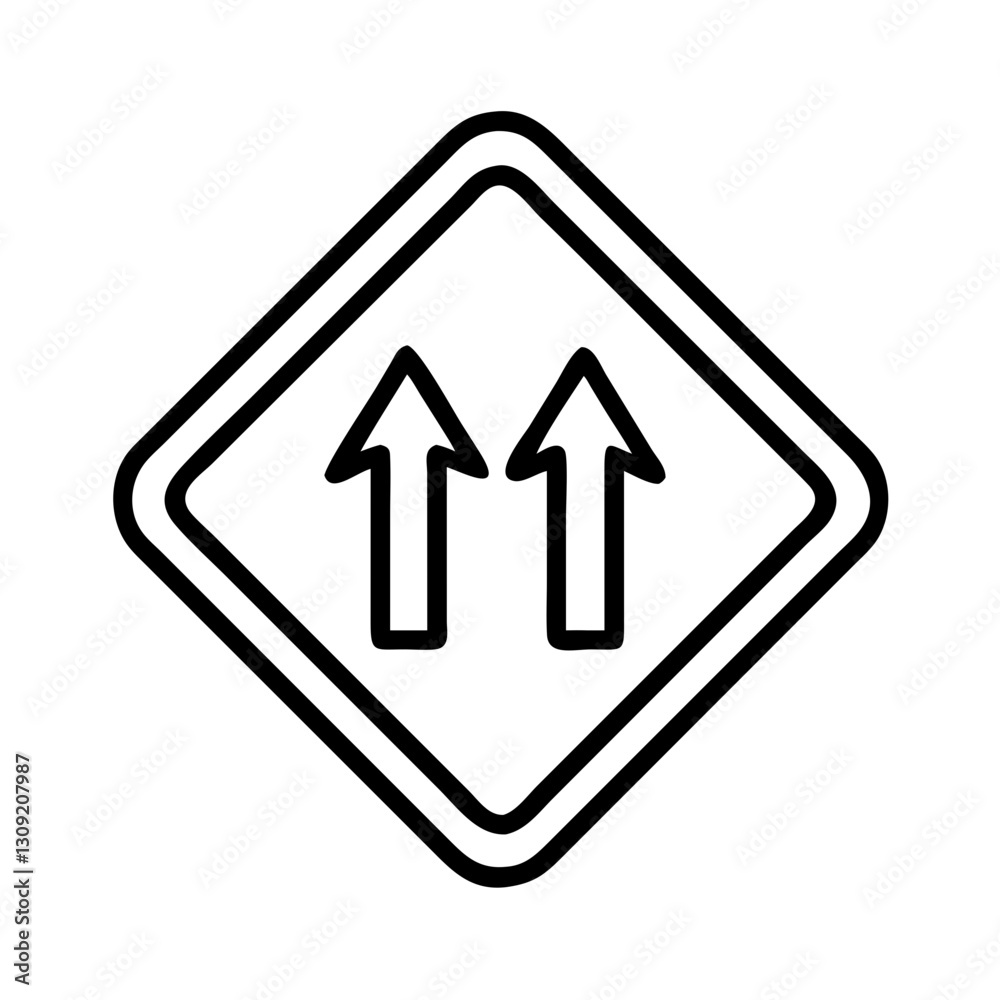 Traffic Direction Sign Vector with Dual Arrow Design for Road Safety and Guidance Traffic Direction Sign Vector with Dual Arrow Design for Road Safety and Guidance