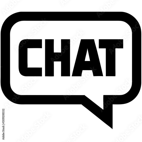 Chat Speech Bubble Vector for Messaging Communication and Design Templates