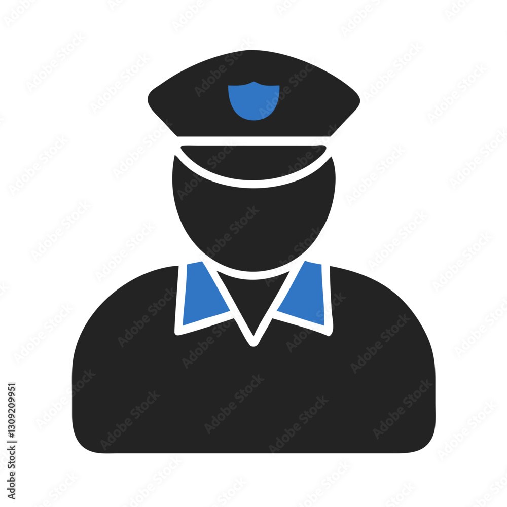 Police Officer Vector Symbol for Security and Law Enforcement Graphics Police Officer Vector Symbol for Security and Law Enforcement Graphics