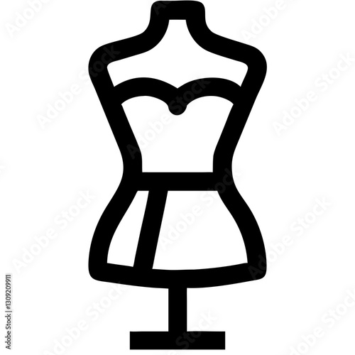 Fashion Mannequin Outline Vector for Sewing Design and Tailoring Projects