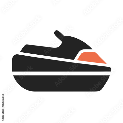 Jet Ski Vector Illustration for Summer Beach Adventure and Water Sports Design