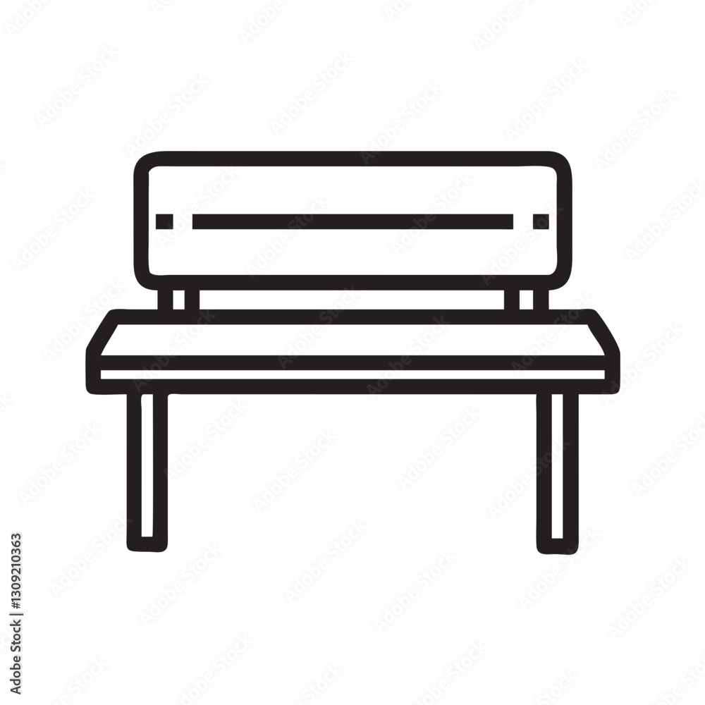 Minimalist Park Bench Vector for Urban Design and Illustrations Minimalist Park Bench Vector for Urban Design and Illustrations