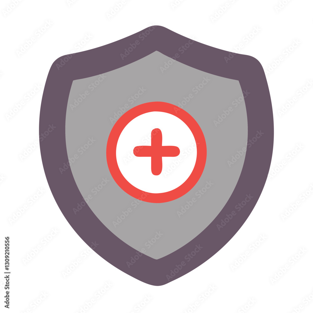Shield with Medical Cross Symbol for Health Protection and Safety Vector Illustration Shield with Medical Cross Symbol for Health Protection and Safety Vector Illustration