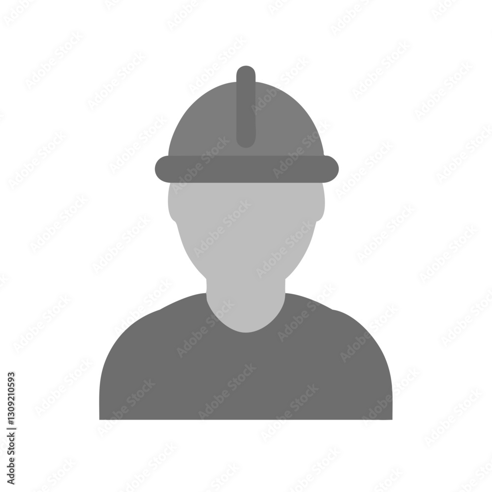 Obraz premium Construction Worker Safety Helmet Vector Illustration