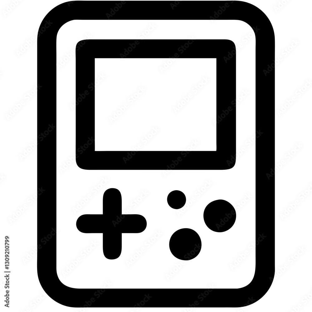 Retro Handheld Game Console Vector Illustration for Design and Decoration Projects Retro Handheld Game Console Vector Illustration for Design and Decoration Projects