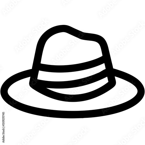 Stylish Fedora Hat Vector for Fashion Design and Branding