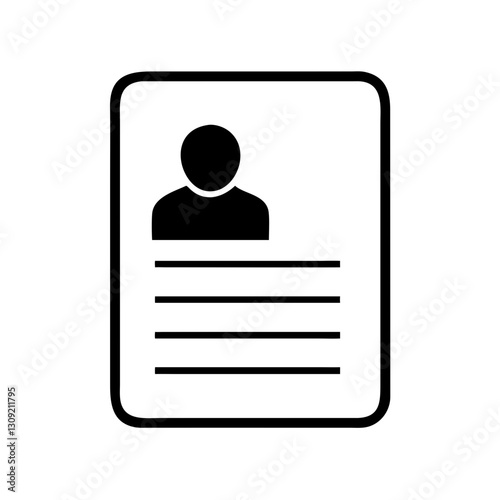 Vector Illustration Employee Profile for Resumes and ID Cards Design