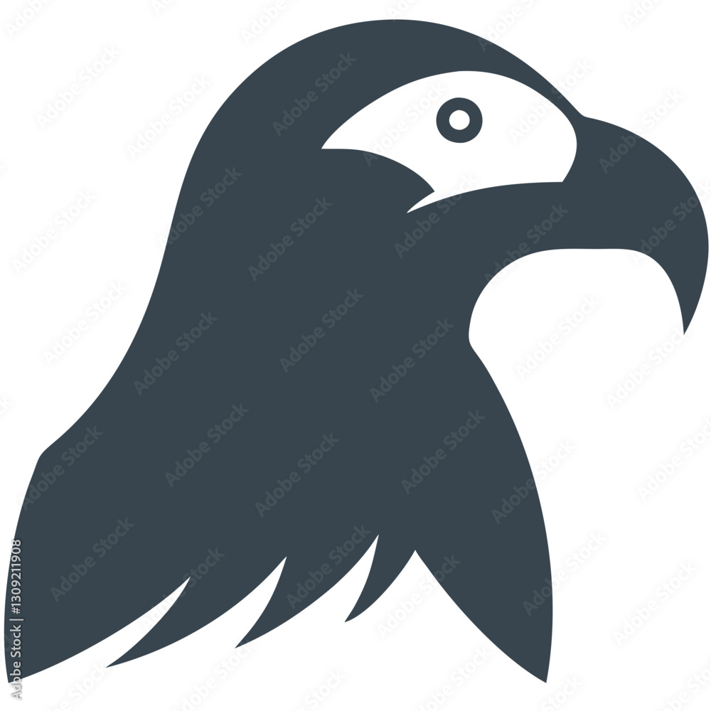 Naklejka premium Bold Eagle Silhouette Vector Design for Logos and Tattoos