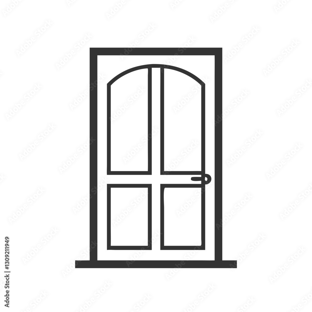 Minimalist Vector Line Art Door Design for Home Decor and Architectural Projects Minimalist Vector Line Art Door Design for Home Decor and Architectural Projects