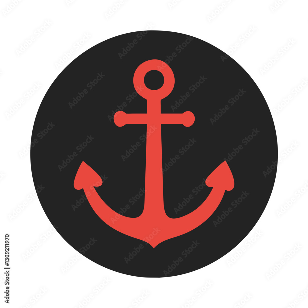 Red Anchor Nautical Vector Design for Seamless Patterns and Graphic Art Projects Red Anchor Nautical Vector Design for Seamless Patterns and Graphic Art Projects
